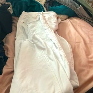 old navy super skinny white jeans